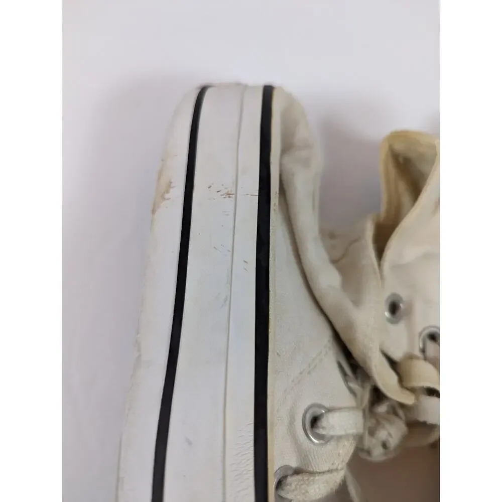 Converse Chuck Taylor All Star Hi Classic White With Black Stripe Size 6.5